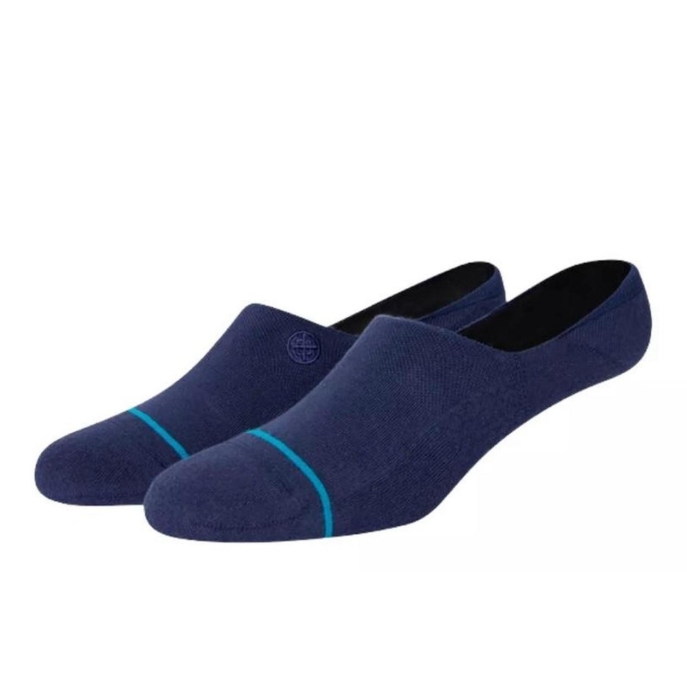 Stance Adult Dark Navy No Show Cotton Cushion Icon Logo Casual Socks Sz M 6-8.5